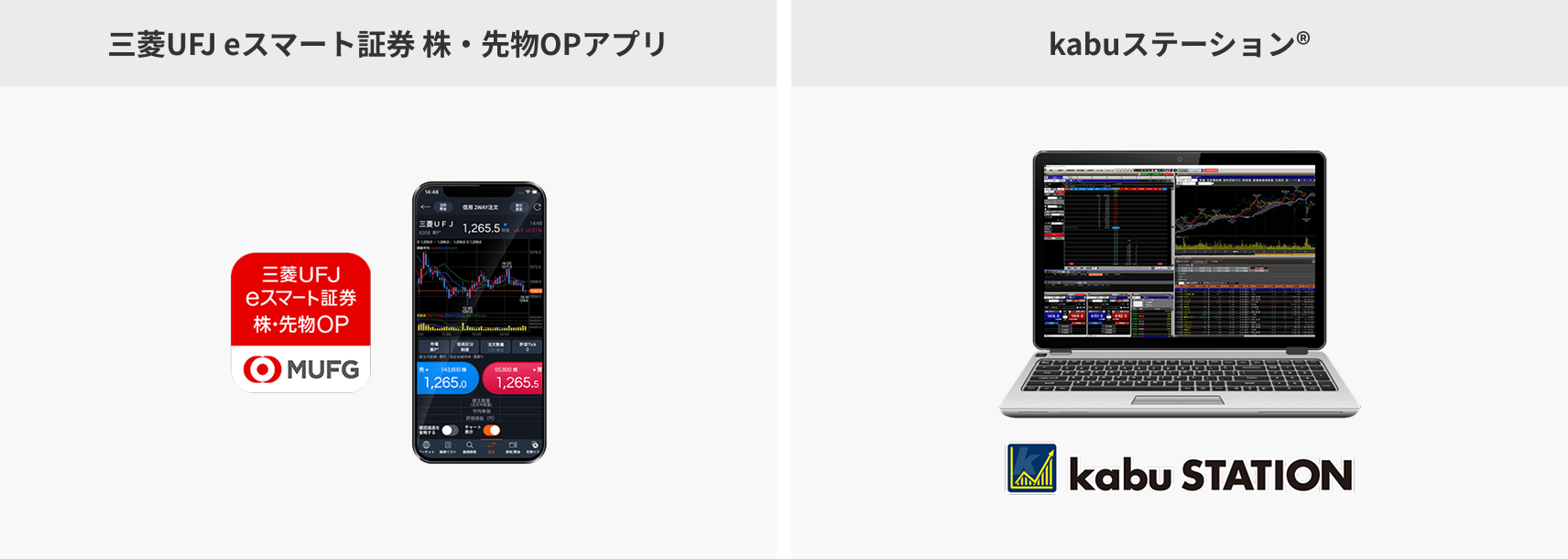 三菱UFJ eスマート証券 株・先物OPアプリ kabuステーション®